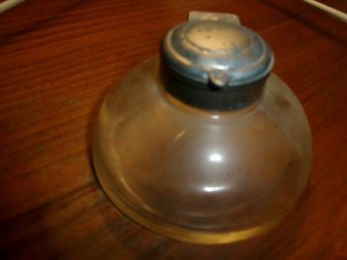 Ancien encrier verre - ancien, en