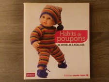 Livre Habits de poupons de Phildar poupées 36 cm Marie Claire Vêtements tricot