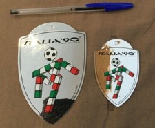 ancien autocollant italia 90 football mascotte coupe du monde lot de 2 brillant
