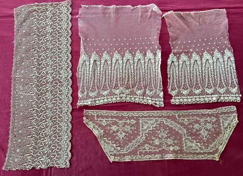 Dentelle ancienne lot de - dentelle, ancienne,