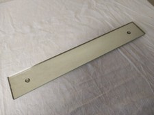 Ancienne Plaque de propreté en verre, type Miroir  390 x 60 mm Protection porte