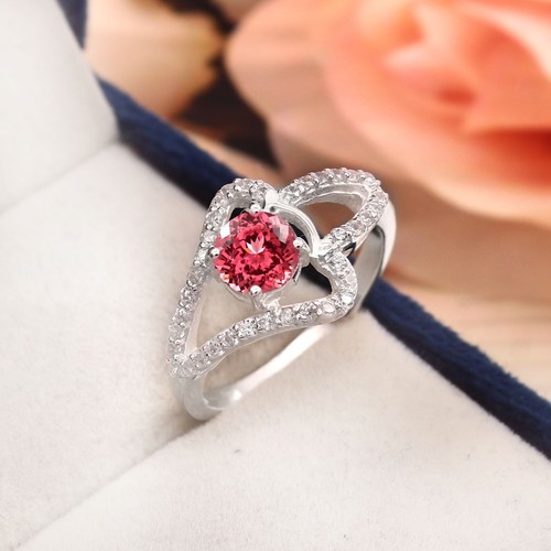 Bague saphir padparadscha 6x6 - padparadscha,