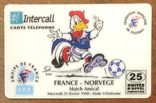 FRANCE NORVEGE FOOT CARTE INTERCALL PREPAYÉE PREPAID TELECARTE SCHEDA PHONE CARD