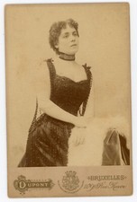 PHOTO CABINET Dupont à BRUXELLES, Marguerite Zinah Nuovina cantatrice artiste