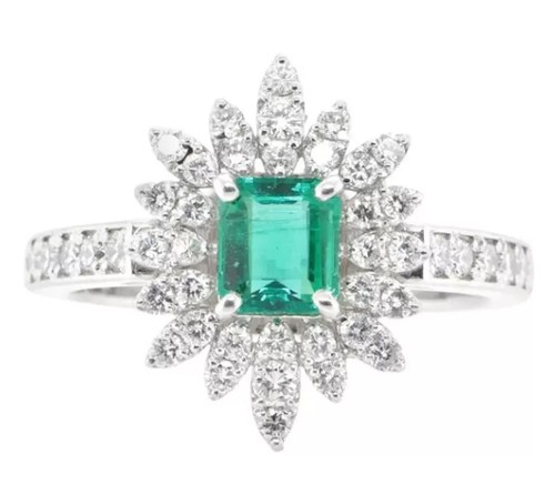 Bague mariage émeraude en - bague,