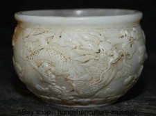 4 " China White Jade Carved