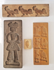 Ancien lot de moules en bois de patisserie, Hongrie.