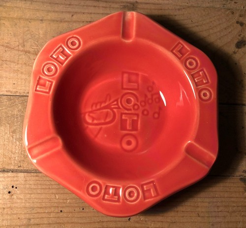 Cendrier loto faïence - cendrier,