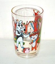 Ancien Verre à moutarde dessin animé COLARGOL ORTF  vintage Amora 70's