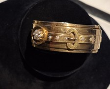 Or jaune 18 carats Bracelet 1/2 jonc ouvrant