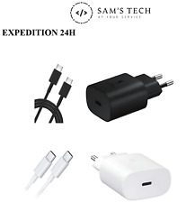 Chargeur USB C 25W et Câble USB C comme Original pour IPhone Samsung et Android