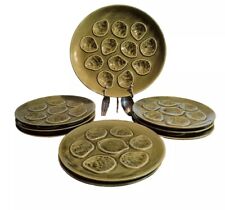 Faïence Niderviller Service à Huîtres, Coquillages 9 Pièces Des Années 70s