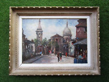 Georges Guérin, Très Beau Tableau Animé, Saint Pierre De Montmartre Paris 1940.