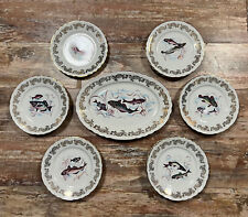 ARCO XXeme siècle : Service a poisson en porcelaine à décors sérigraphiés