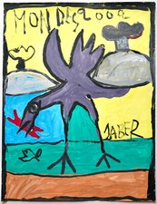 JABER  GOUACHE ORIGINALE SUR