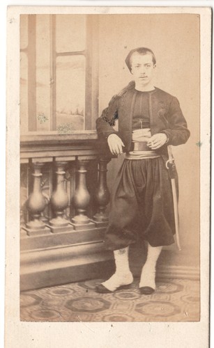 Jeune zouave soldat photo cdv - jeune,