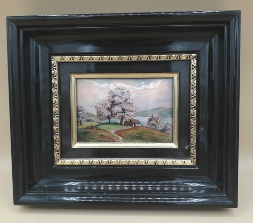 Tableau emaux sur - sur, cuivre