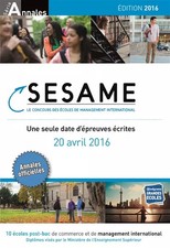 Concours Sesame annales 2016 