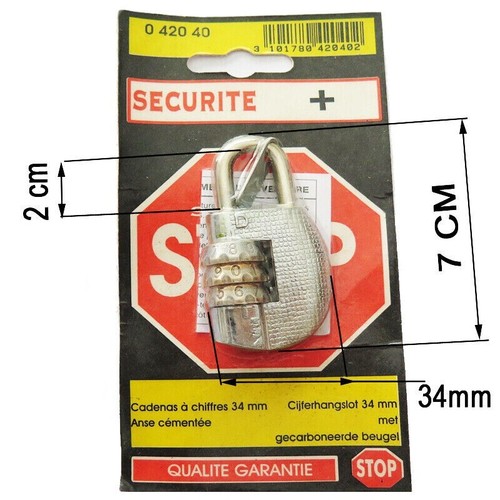 Cadenas code molettes - 3,