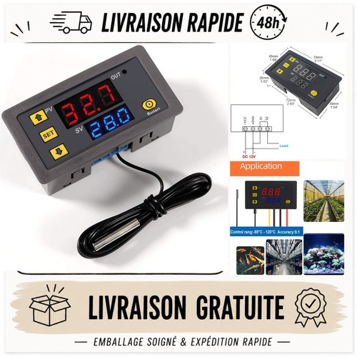 Thermostat numérique 12v 20a - thermostat,