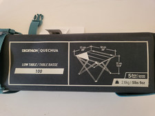 QUECHUA Table basse pliante de camping 51 x 58 x 32 cm gris et bleu