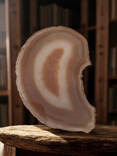 Ancienne pierre d'agate vintage, objet de collection minéral naturel rétro déco