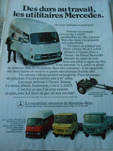 Publicté 1972 des durs - des, au