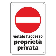 Panneau interdit daccès propriété privée en PVC avec trous pour installation ...