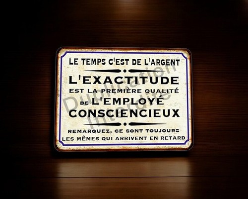Plaque métal vintage - métal,