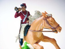 BRITAINS DEETAIL 1971 rare cavalier chemise rouge sudiste  guerre Sécession USA