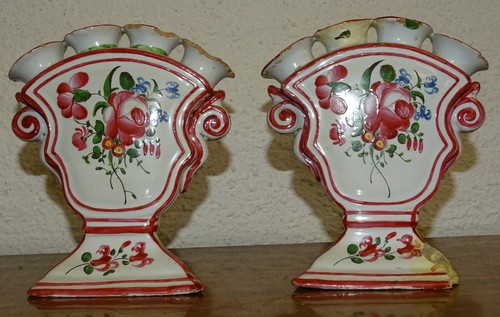 Paire ancienne tulipière - paire,