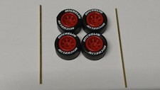 Set de jantes Michelin rouge  8 branches pneu gomme pour Custom (ET)