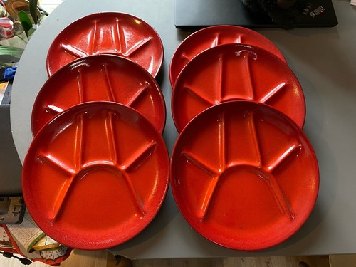 Lot assiettes fondue - lot, 6