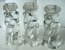 PORTE-LAMPES CRISTAL BACCARAT TORSADE - TROIS -