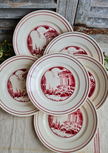 Anciennes assiettes plates - assiettes,