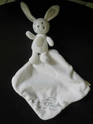 Doudou plat mouchoir lapin - doudou,