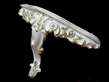 Table Console M Baroque Blanc/Or 31x21x12 CM Rétro Miroir Mural Dépôt / Applique