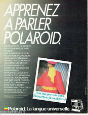 PUBLICITE ADVERTISING 016  1985  Polaroid  appareil photo SLR 680