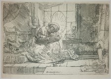 REMBRANDT - La Vierge au chat