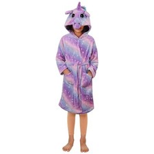Enfants Licorne Peignoir Encapuchonné Lilas Galaxie Noël Déguisement Pour Filles