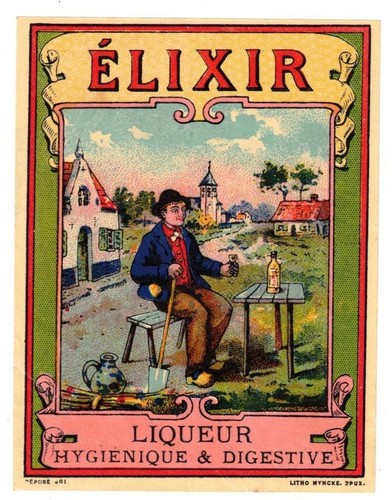 Ancienne étiquette liqueur
