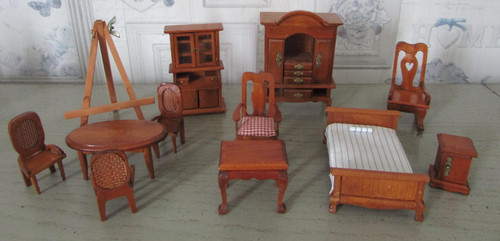 Lot mobilier poupée - , en