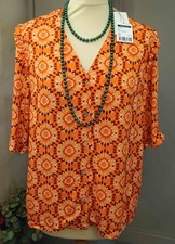 chemise chemisier orange à