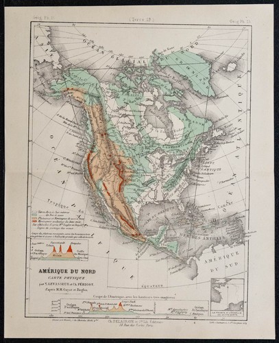 1874 carte l amérique du - -,