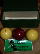 Super Aramith made in Belgium,Coussin de tournoi boules de billard en boite 