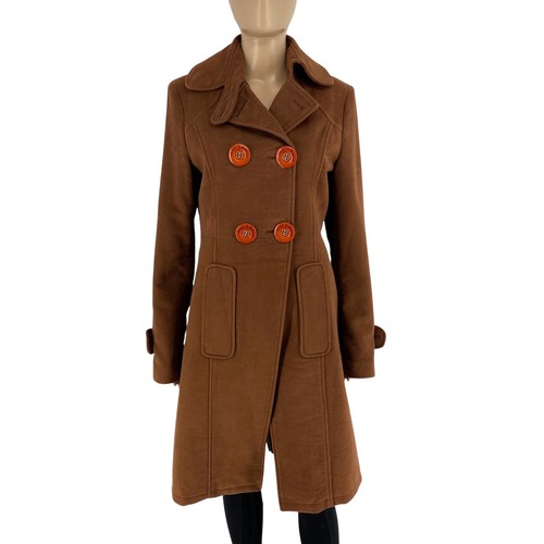 Veste longue coton marron - longue,