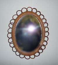 Miroir Soleil Rotin Vintage