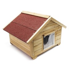 Niche Chat avec Isolation Maisonnette d'extérieur Chat Robuste Bois Chat Petite