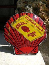 Plaque émaillée SHELL enamel sign no Bp Fina Esso Mobiloil