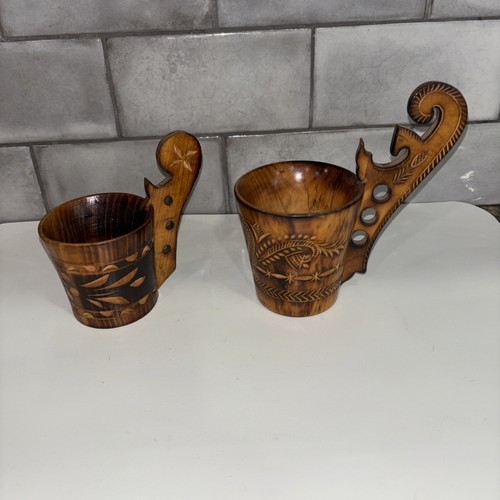 Vintage set hand carved - vintage,
